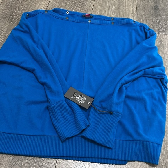 Vince Camuto Cozy Dolman Sleeve Sweater in Metro Blue size medium new - Picture 11 of 12